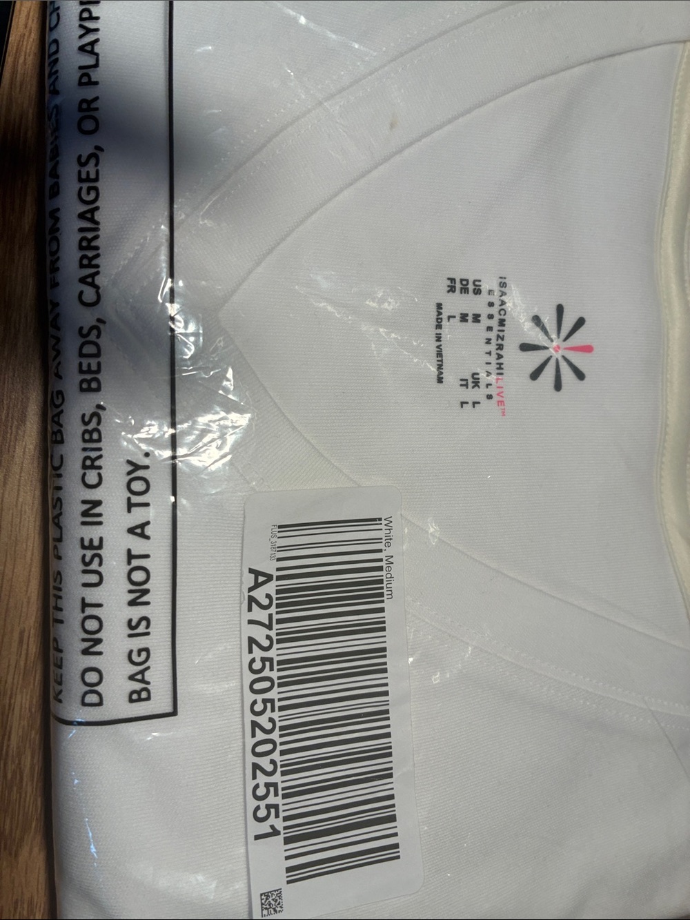 Isaac Mizrahi White V-Neck Short Sleeve Tee